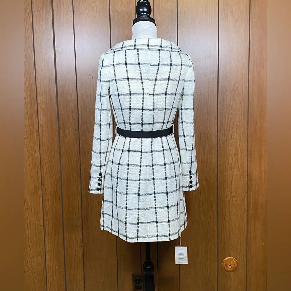 Self-Portrait Checkered Belted Minidress size 6
